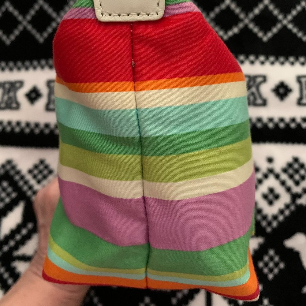 Coach Multi Color Stripe Small Bag - Picture 7 of 12